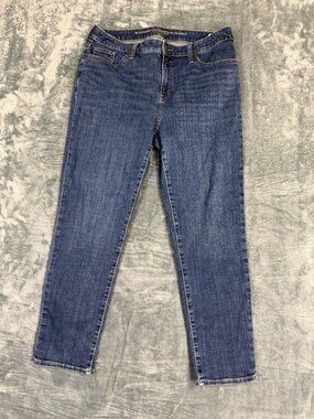So Slimming Girlfriend Slim Leg Ankle Jeans Size 10R Medium Wash Denim